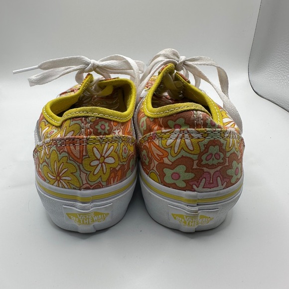 Vans Old Skool Floral Print‎ Yellow 60s groovy Women Size 6.5 psychedelic trippy - Picture 4 of 6